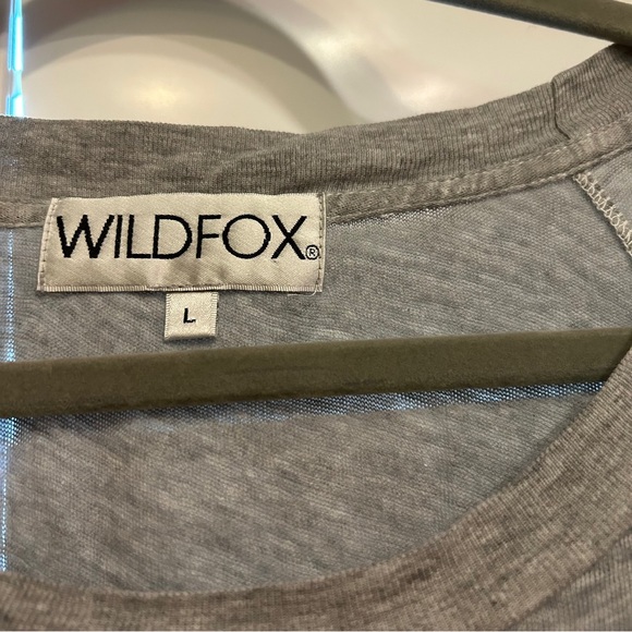 Wildfox Star Graphic Tee Grey Multi Size Large - Picture 2 of 5